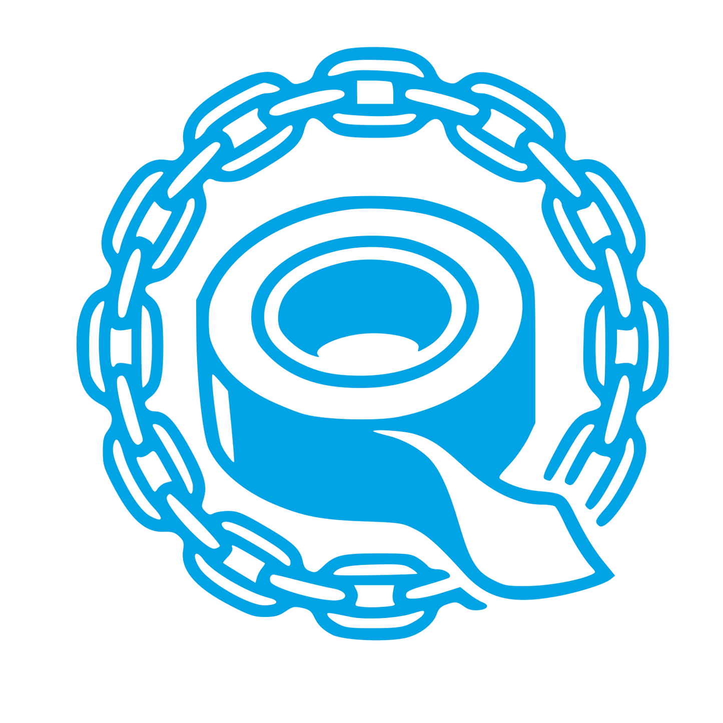 Tape Roll Chain Logo #00a3e4