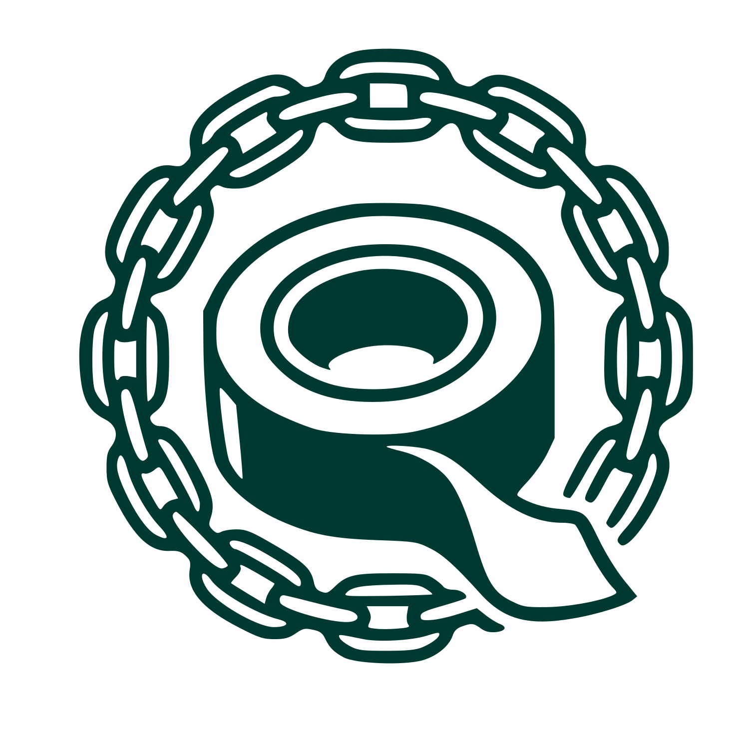 Tape Roll Chain Logo #003932