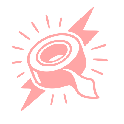 Tape Roll Flash Logo #ffa6a6