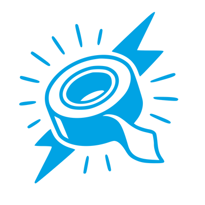 Tape Roll Flash Logo #00a3e4