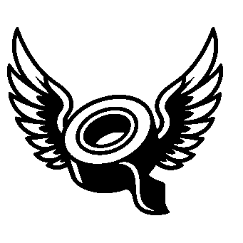 Winged Tape Roll Logo