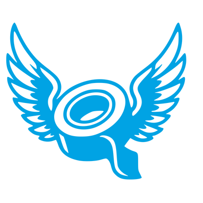 Winged Tape Roll Logo #00a3e4