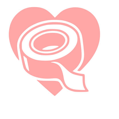 Tape Roll Heart Logo #ffa6a6