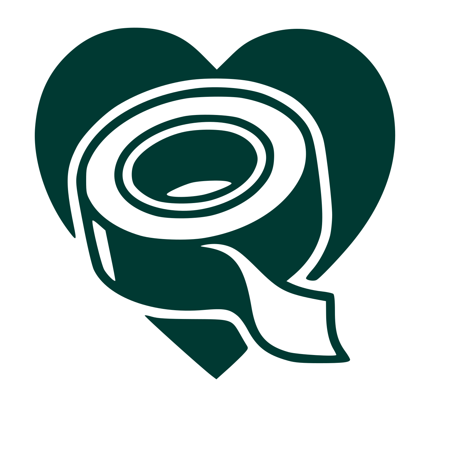Tape Roll Heart Logo #003932