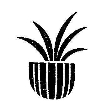 Potted Plant Riso Print Logo