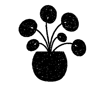 Pilea Potted Plant Logo