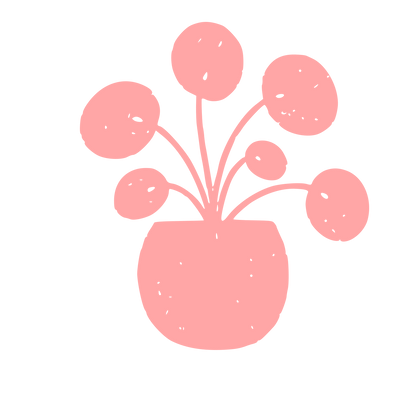 Pilea Potted Plant Logo #ffa6a6