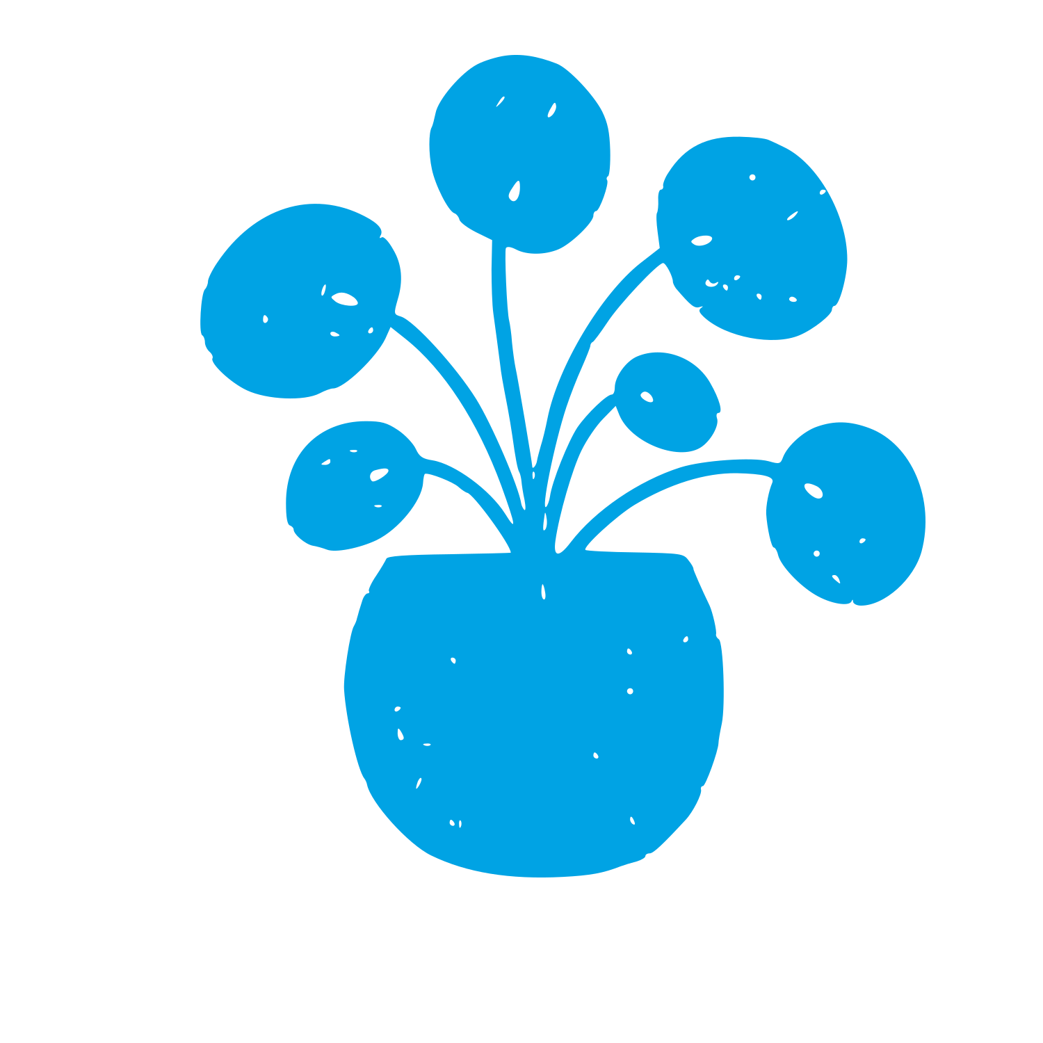 Pilea Potted Plant Logo #00a3e4