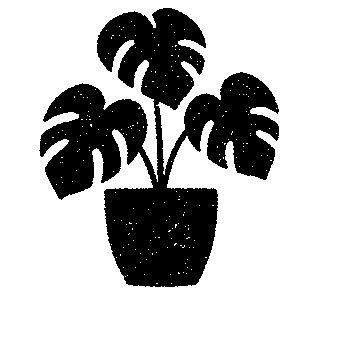 Monstera Potted Plant Logo