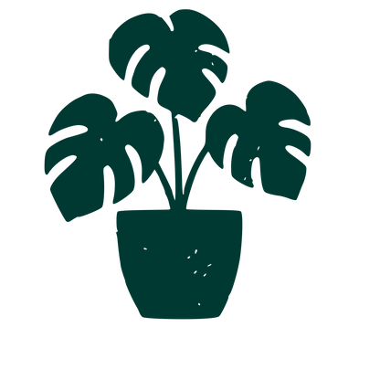 Monstera Potted Plant Logo #003932