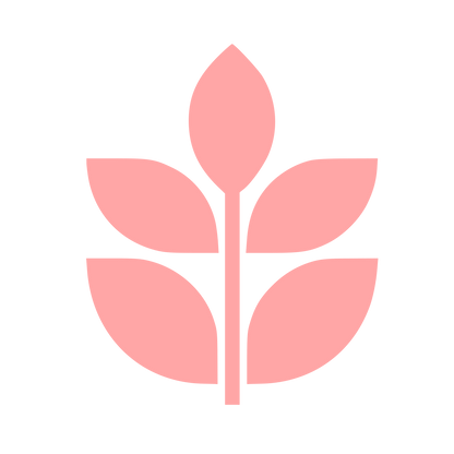 Three Leaf Plant Logo #ffa6a6