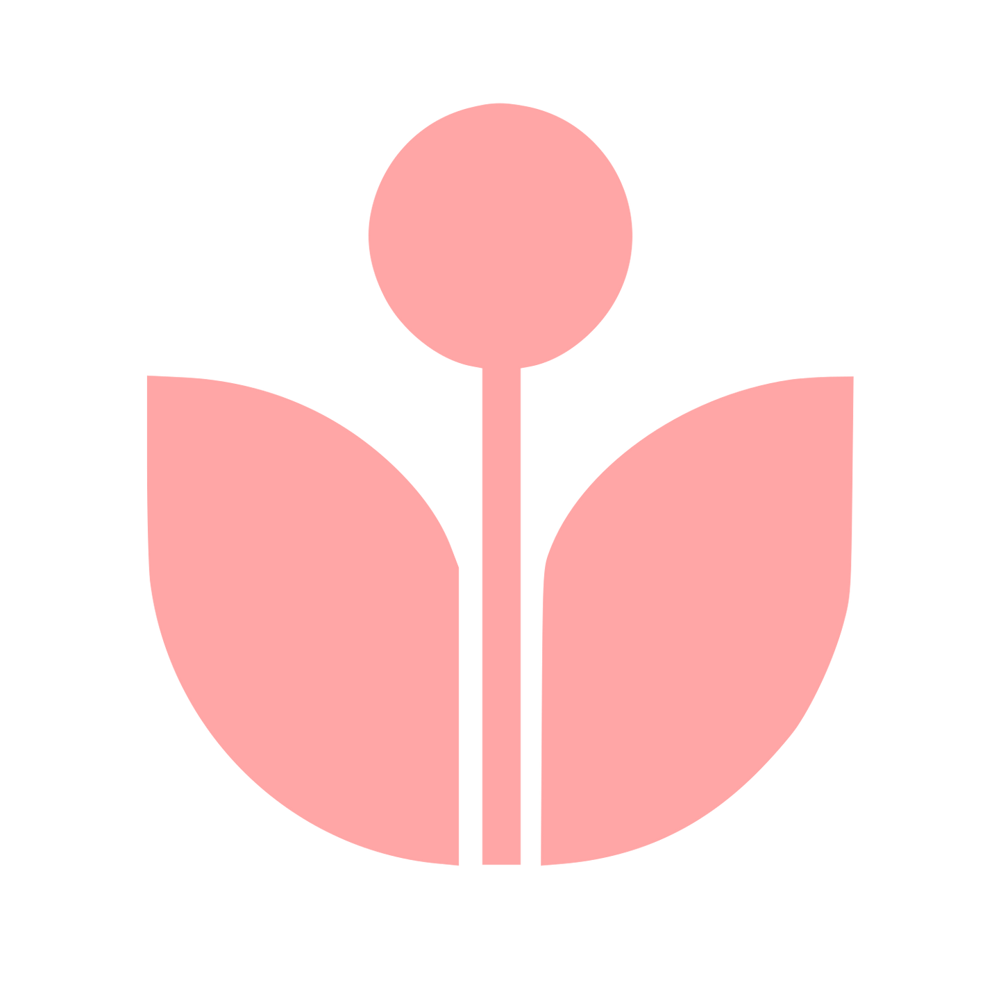 Bold Plant Sprout Logo #ffa6a6