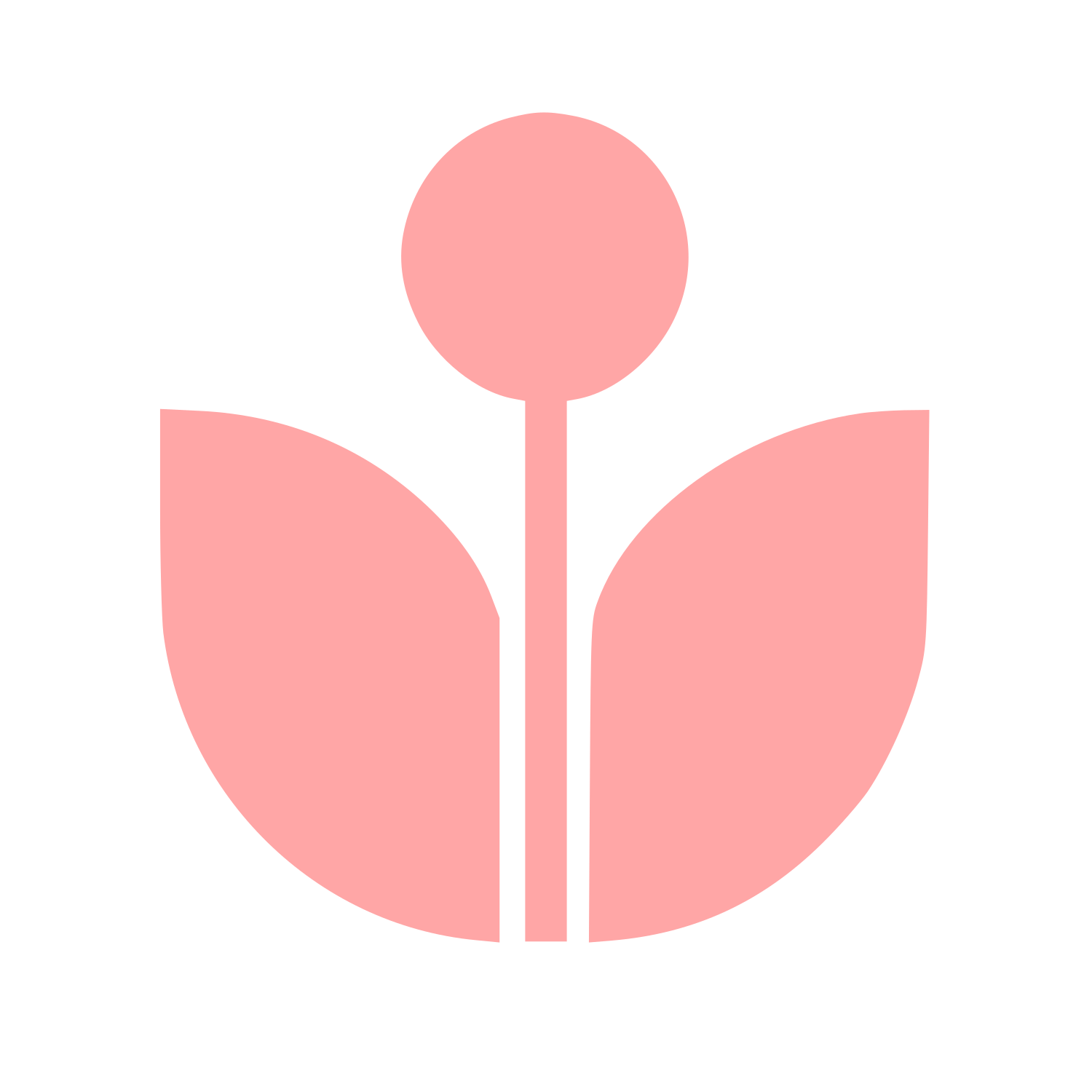Bold Plant Sprout Logo #ffa6a6