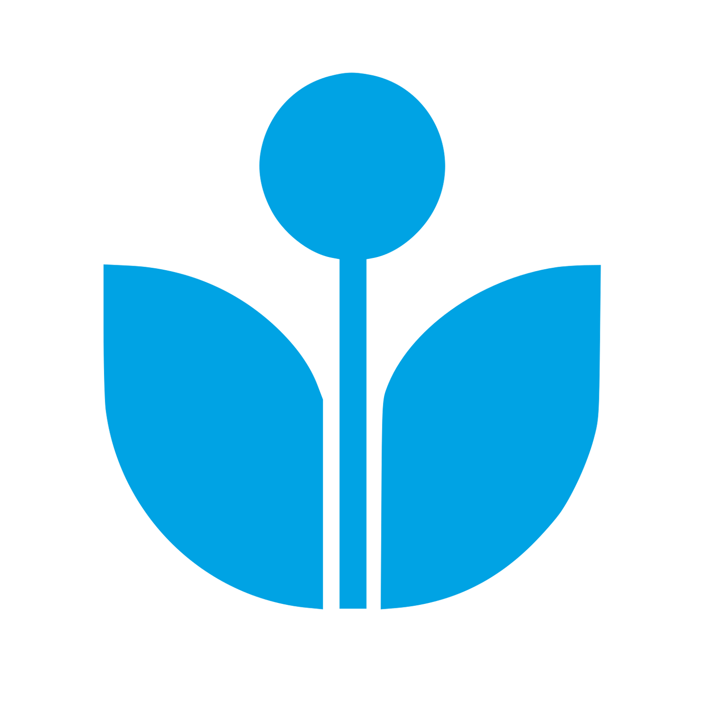 Bold Plant Sprout Logo #00a3e4