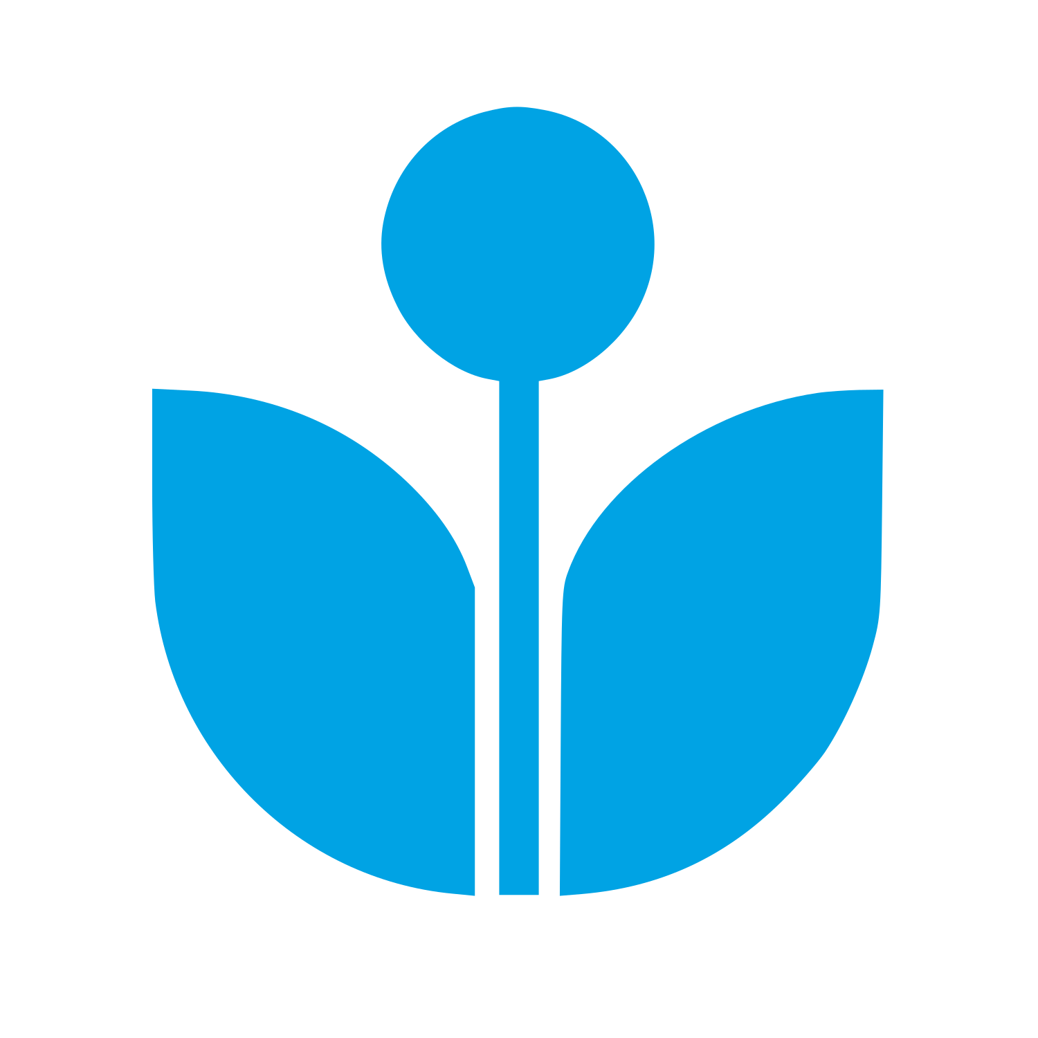 Bold Plant Sprout Logo #00a3e4