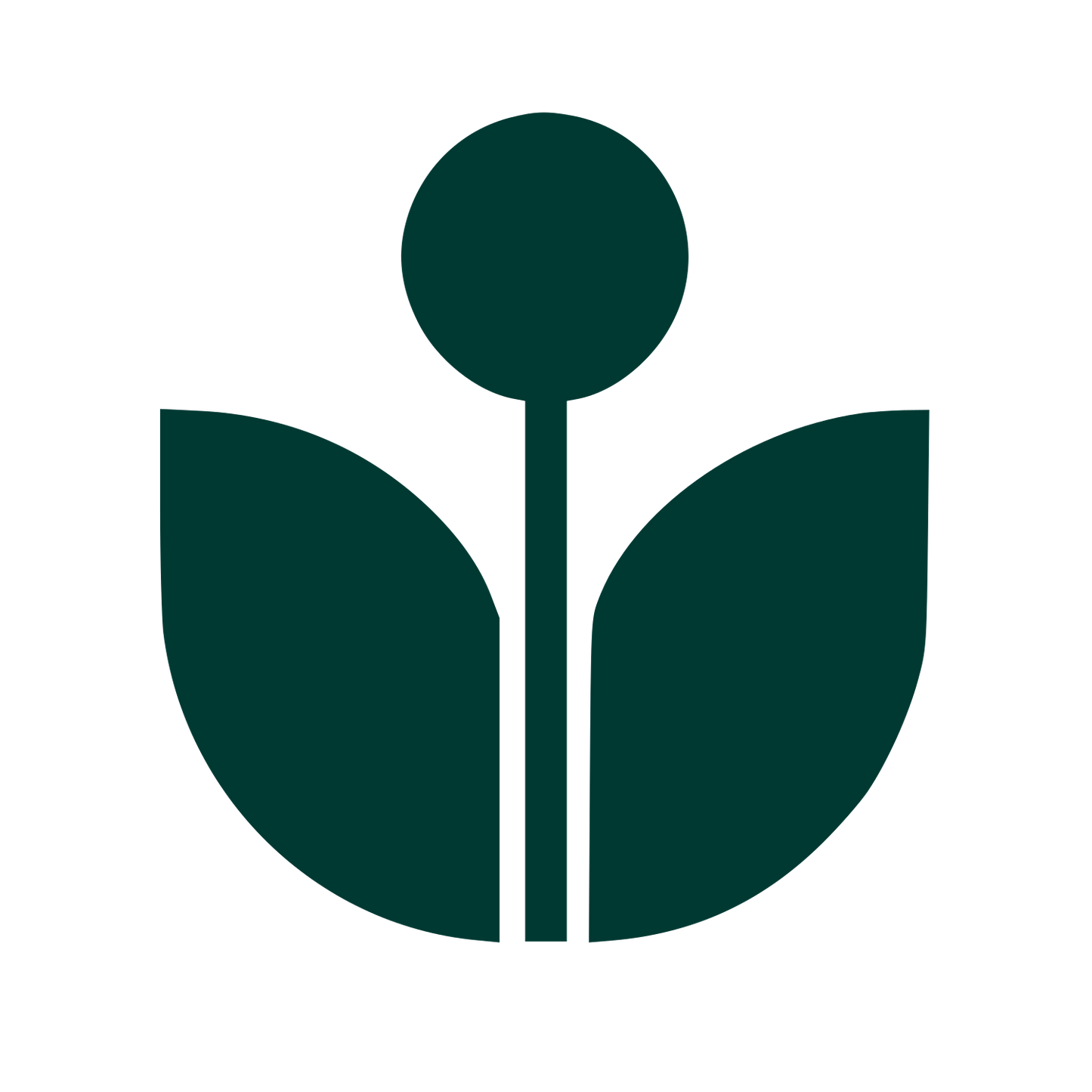 Bold Plant Sprout Logo #003932