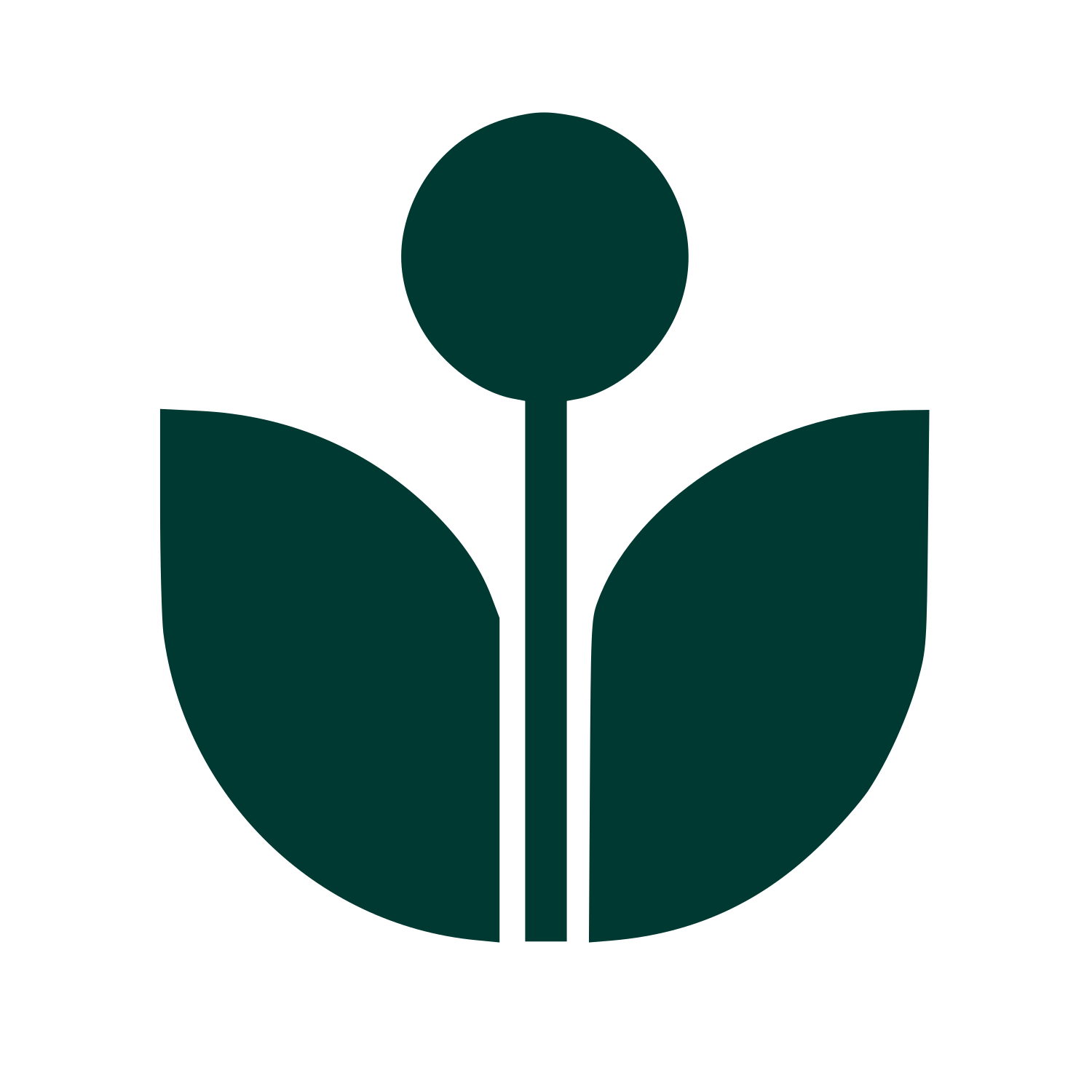Bold Plant Sprout Logo #003932