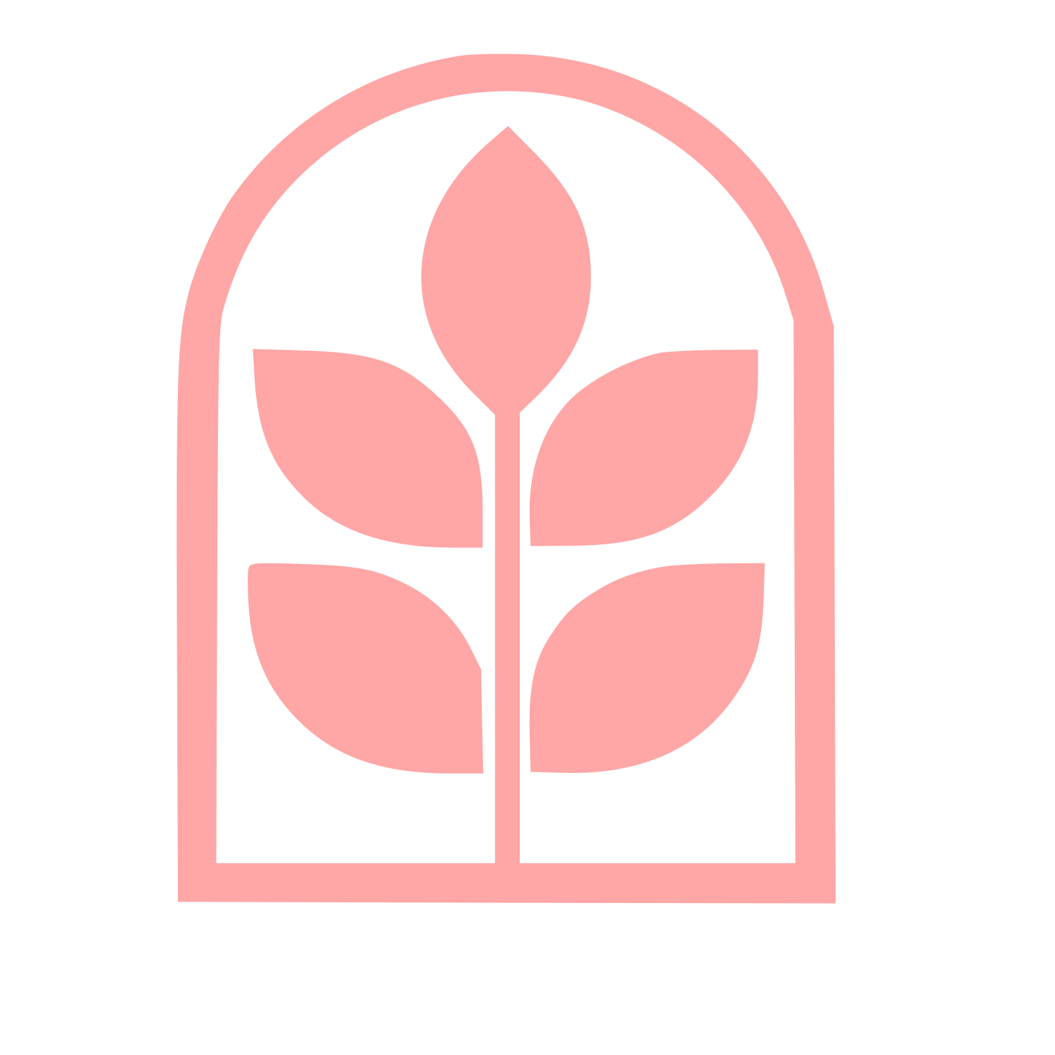 Arched Window Plant Logo #ffa6a6