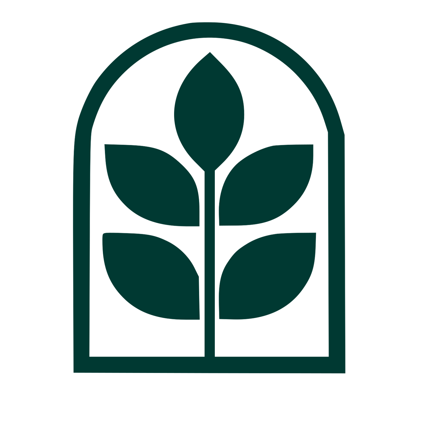 Arched Window Plant Logo #003932
