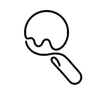 Monoline Ice Cream Scoop Logo
