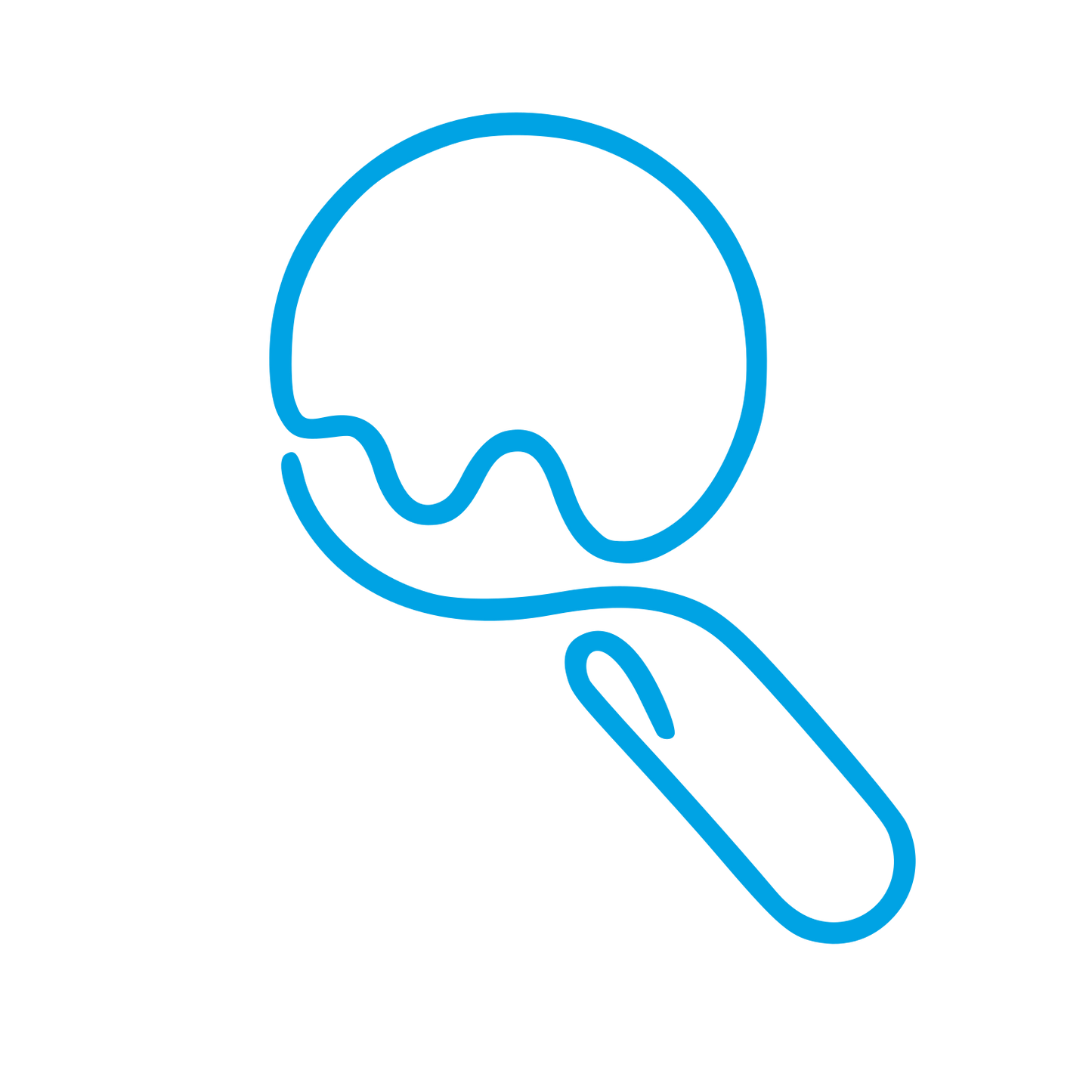 Monoline Ice Cream Scoop Logo #00a3e4