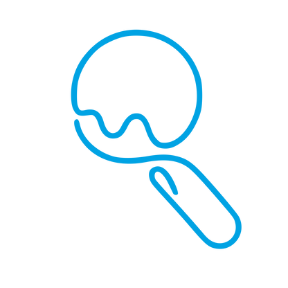 Monoline Ice Cream Scoop Logo #00a3e4