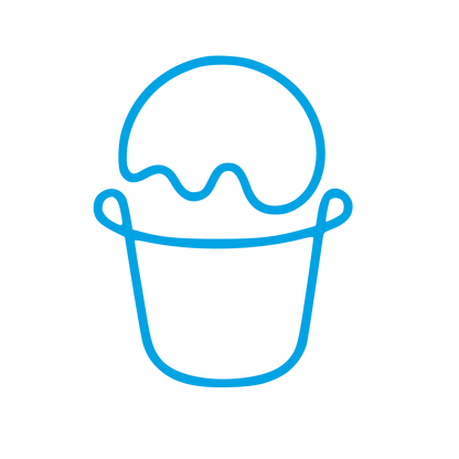 Monoline Ice Cream Bucket Logo #00a3e4