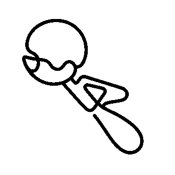 Monoline Ice Cream Scoop Logo