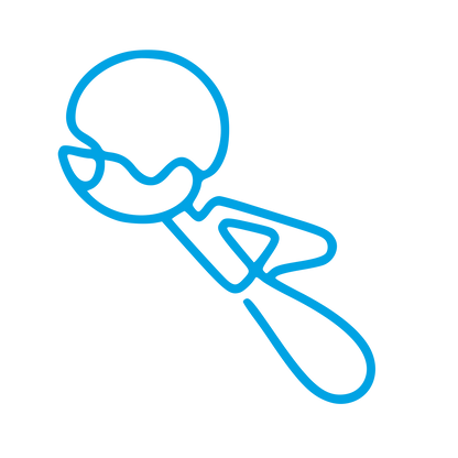 Monoline Ice Cream Scoop Logo #00a3e4
