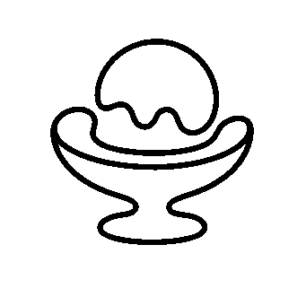 Monoline Ice Cream Bowl Logo