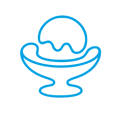 Monoline Ice Cream Bowl Logo #00a3e4