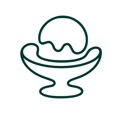 Monoline Ice Cream Bowl Logo #003932