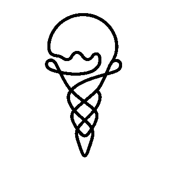 Monoline Ice Cream Cone Logo