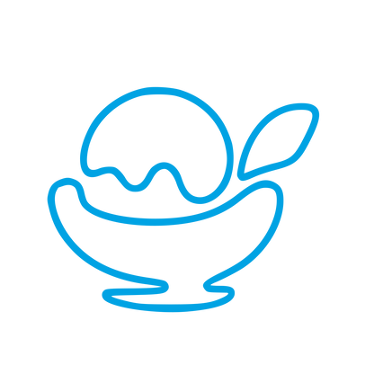 Monoline Ice Cream Bowl Logo #00a3e4