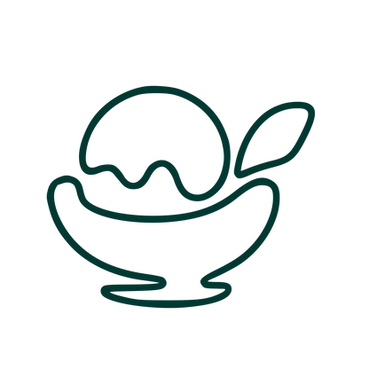 Monoline Ice Cream Bowl Logo #003932