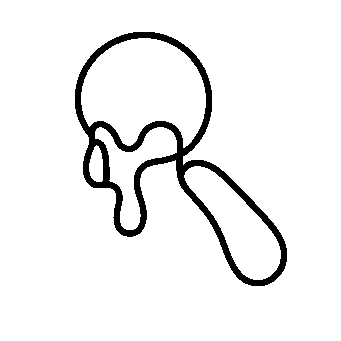 Melting Ice Cream Scoop Logo