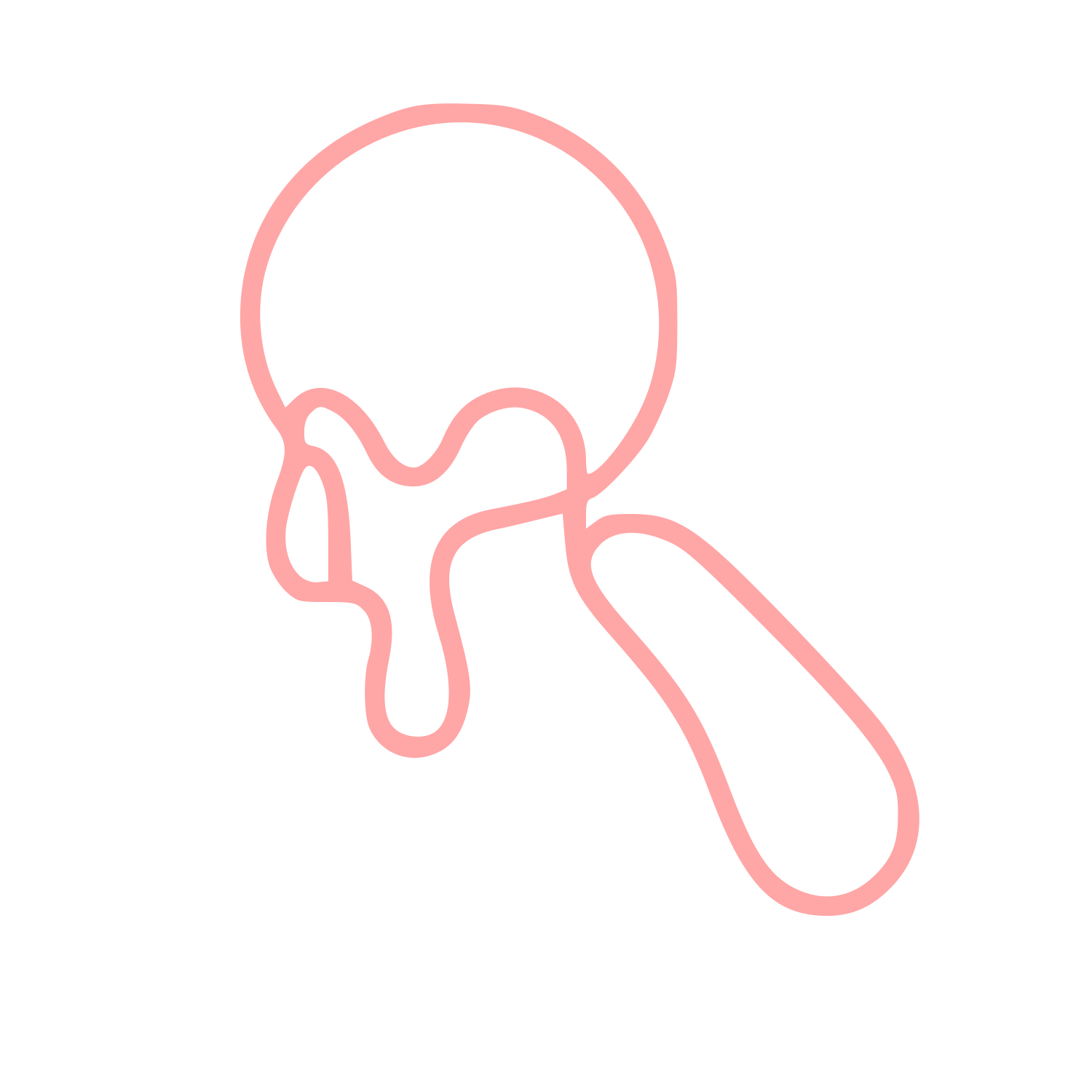Melting Ice Cream Scoop Logo #ffa6a6