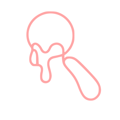Melting Ice Cream Scoop Logo #ffa6a6
