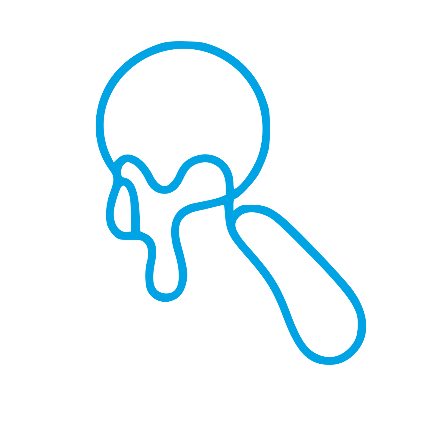 Melting Ice Cream Scoop Logo #00a3e4