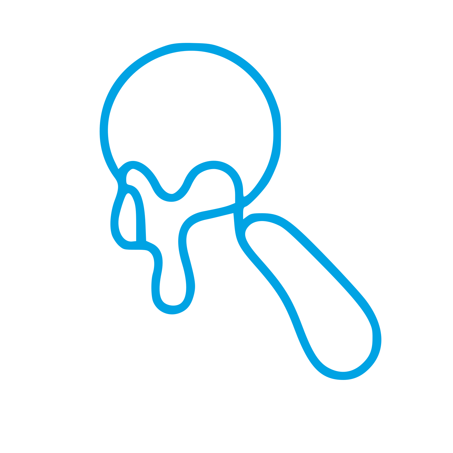 Melting Ice Cream Scoop Logo #00a3e4