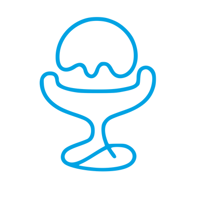 Monoline Ice Cream Sundae Logo #00a3e4