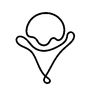 Monoline Ice Cream Cone Logo