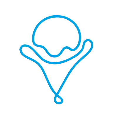 Monoline Ice Cream Cone Logo #00a3e4