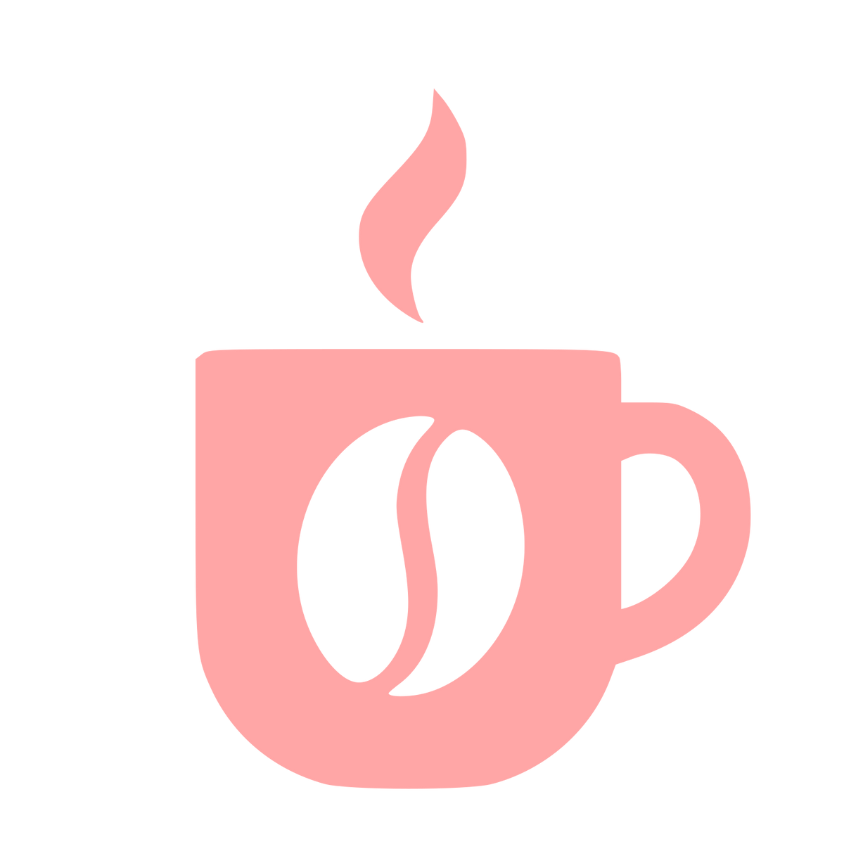 Coffee Cup Bean Logo #ffa6a6