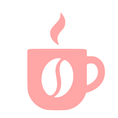 Coffee Cup Bean Logo #ffa6a6