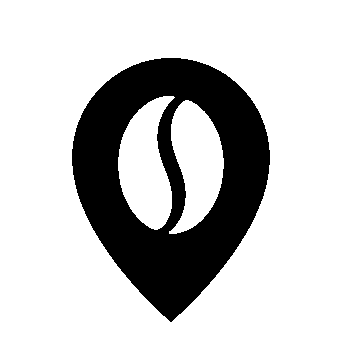 Coffee Bean Map Pin Logo