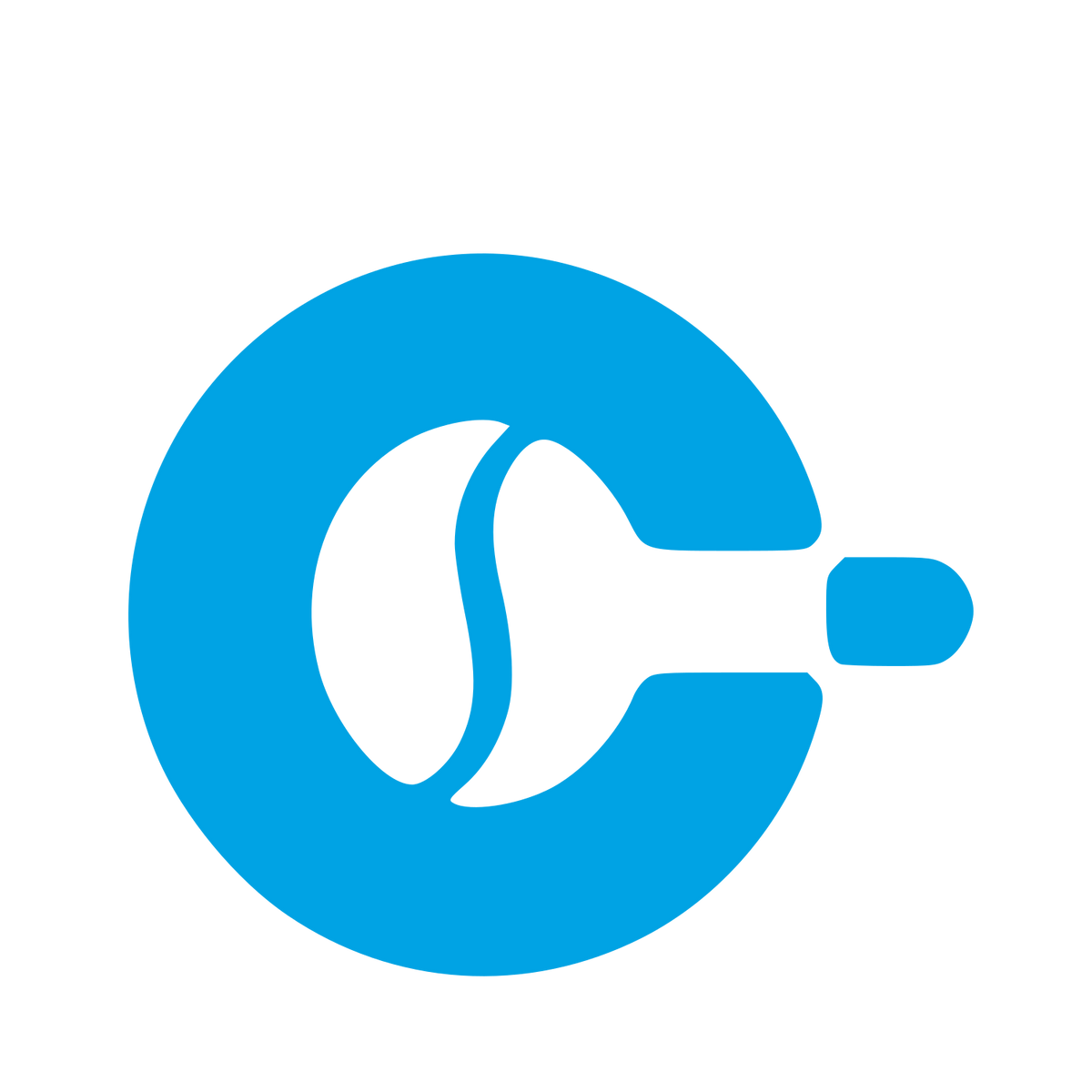 Coffee Bean Cup Logo #00a3e4