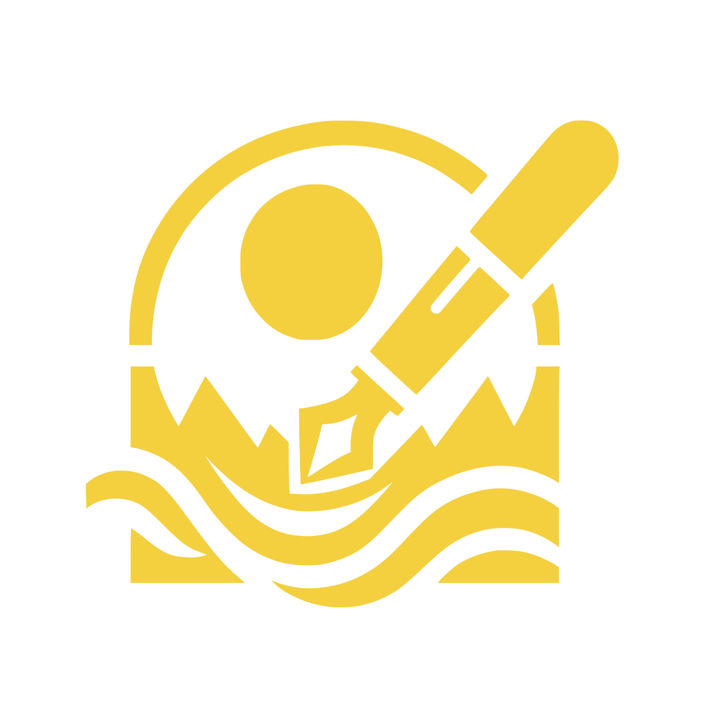 Pen Nature Logo #F4D03F