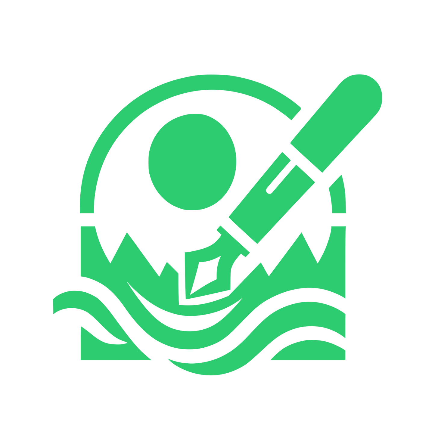 Pen Nature Logo #2ECC71