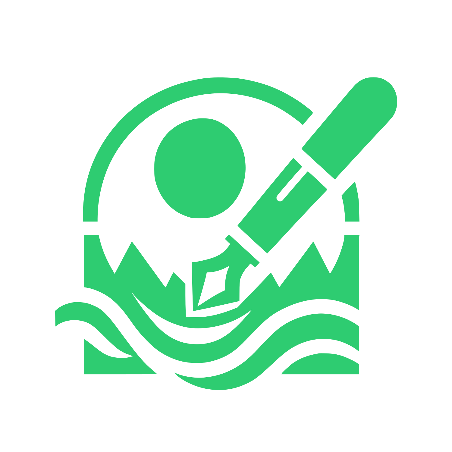 Pen Nature Logo #2ECC71